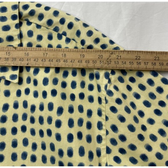 Target x House of Aama Short Sleeve Button Down Shirt Green Polka Dots Sz Large - Picture 9 of 11